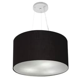 Pendente Cilíndrico Md-4187 Cúpula em Tecido 45x30cm Preto - Bivolt