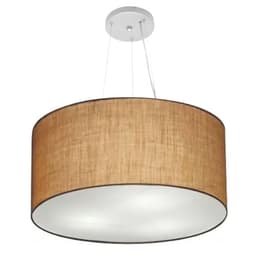 Pendente Cilíndrico Md-4189 Cúpula em Tecido 50x30cm Palha - Bivolt