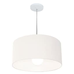 Pendente Cilíndrico Md-4204 Cúpula em Tecido 45x25cm Branco - Bivolt