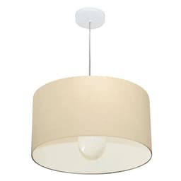 Pendente Cilíndrico Md-4205 Cúpula em Tecido 45x30cm Algodão Crú - Bivolt