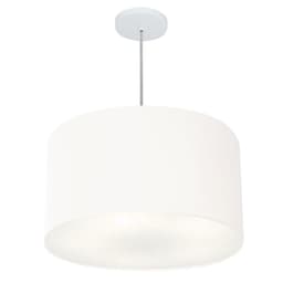 Pendente Cilíndrico Md-4257 Cúpula em Tecido 45x30cm Branco - Bivolt