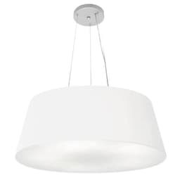 Pendente Cone Md-4002 Cúpula em Tecido 21-60x50cm Branco - Bivolt