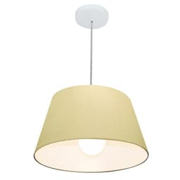 Pendente Cone Md-4039 Cúpula em Tecido 21-40x30cm Algodão Crú - Bivolt