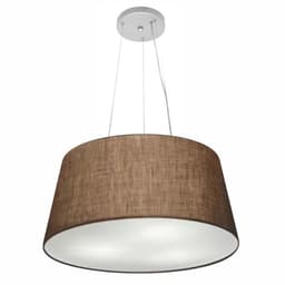 Pendente Cone Md-4048 Cúpula em Tecido 21-50x40cm Café - Bivolt