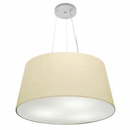 Pendente Cone Md-4063 Cúpula em Tecido 30-60x50cm Algodão Crú - Bivolt