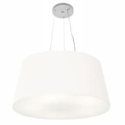 Pendente Cone Md-4063 Cúpula em Tecido 30-60x50cm Branco - Bivolt
