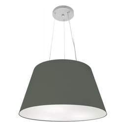 Pendente Cone Md-4141 Cúpula em Tecido 30-50x35cm Cinza Escuro - Bivolt