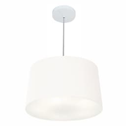 Pendente Cone Md-4247 Cúpula em Tecido 30/45x40cm Branco - Bivolt