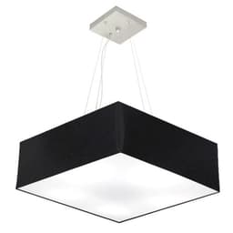 Pendente Quadrado Md-4198 Cúpula em Tecido 15-60x60cm Preto - Bivolt