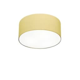 Plafon Cilíndrico Md-3010 Cúpula em Tecido 30x12cm Algodão Crú - Bivolt