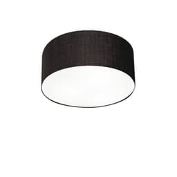 Plafon Cilíndrico Md-3010 Cúpula em Tecido 30x12cm Preto - Bivolt