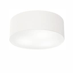 Plafon Cilíndrico Md-3014 Cúpula em Tecido 50x15cm Branco - Bivolt