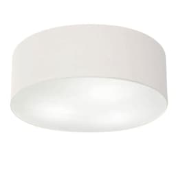 Plafon Cilíndrico Md-3019 Cúpula em Tecido 80x15cm Branco - Bivolt