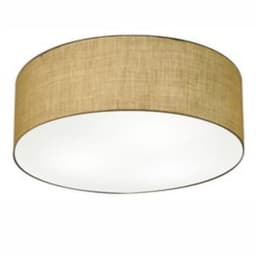 Plafon Cilíndrico Md-3019 Cúpula em Tecido 80x15cm Palha - Bivolt