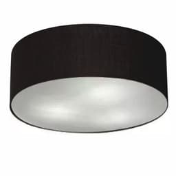 Plafon Cilíndrico Md-3019 Cúpula em Tecido 80x15cm Preto - Bivolt