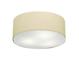 Plafon Cilíndrico Md-3046 Cúpula em Tecido 35x12cm Algodão Crú - Bivolt