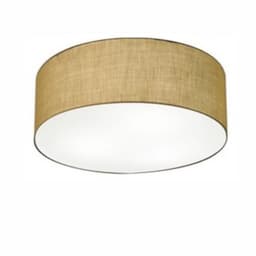 Plafon Cilíndrico Md-3047 Cúpula em Tecido 45x15cm Palha - Bivolt