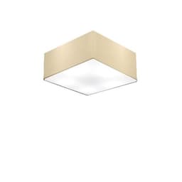 Plafon Quadrado Md-3000 Cúpula em Tecido 12/25x25cm Algodão Crú - Bivolt