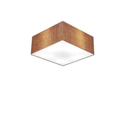 Plafon Quadrado Md-3000 Cúpula em Tecido 12/25x25cm Palha - Bivolt