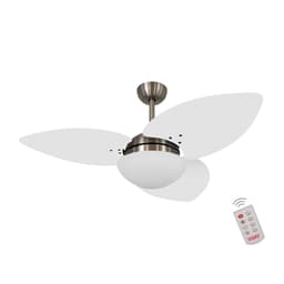 Ventilador de Teto Dormamu Bronze 3 Pás Branco 127V com Controle