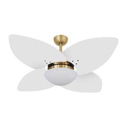 Ventilador de Teto Dormamu Dourado 4 Pás Branco 127V