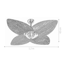 Ventilador de Teto Dormamu Office 4 Pás Palmae 220V