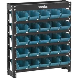 Estante metálica com gaveteiros modelo prático azul 25/3 VONDER