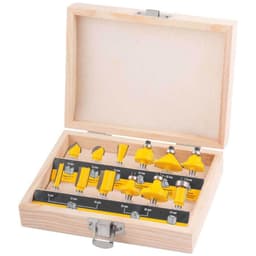 Jogo de Fresas para Madeira com 12 Peças Metal 6mm Vonder com Maleta