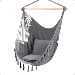 Rede De Balanço Suspensa Teto Confortável White Arrow Cinza