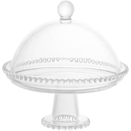 Boleira Wolff Prato para Queijo 19,5cm Cristal com Pé e Tamp