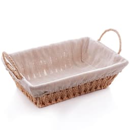 Kit 10 Cestas para Servir Porções Restaurantes 29x19x12cm Pães Forro Tecido Wolff Frutas Decoração