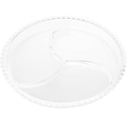 Petisqueira De Cristal Wolff Pearl 3 Divisórias 23cm Doces Aperitivos Mesa Posta