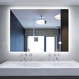 Espelho lapidado bisotê Iluminado com LED Frio - 50x80cm
