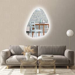 Espelho orgânico iluminado com led frio 55x77cm TOUCH