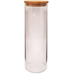 Pote Hermético 1650ml Vidro Borosilicato Tampa Bambu Vika