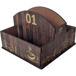 10 Porta Guardanapos e Sachês de Mesa MDF Café Restaurante P