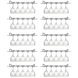 12 Suporte Para Taças Cromado Aramado Adega Bar Vinho 25cm