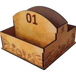 25 Porta Guardanapos e Sachês de Mesa MDF Pães para Padaria