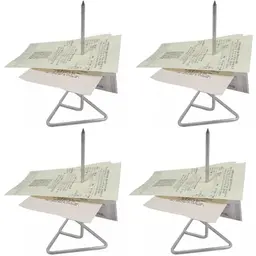 4 Espetos Para Fixar Papéis Organizadores Escritório Bancada