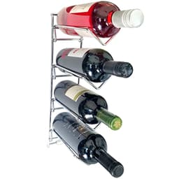 Adega Para Parede Aramado Cromado Suporte 4 Garrafas Vinho
