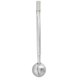 Bomba Para Chimarrão Tererê Mate 24cm Cano Liso Aço Inox