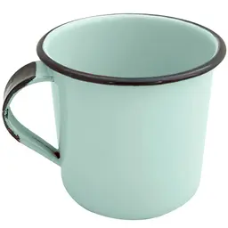 Caneca Esmaltada Xícara de Café Chá 400ml Caneca Agata Verde Baby