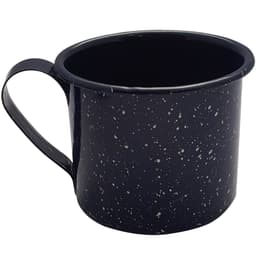 Caneca Xícara Agata Aço Esmaltado Leiteira Rustica 650ml Azul