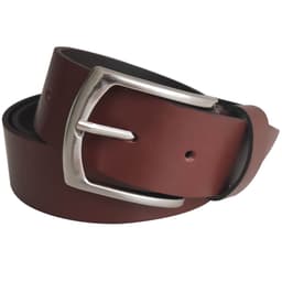 Cinto Masculino Couro Legítimo Conhaque Fasolo Social Fivela em Metal Tam 105cm