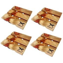 Conjunto 4 Descansos de Panela 18x18cm em Madeira Nobre Zanl