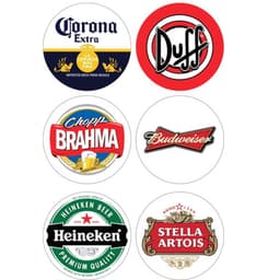 Conjunto 6 Porta Copos Com Caixa MDF Descanso De Copos de Me