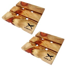 Kit 2 Descansos de Panela em Madeira 18x18cm Zanline Porta P