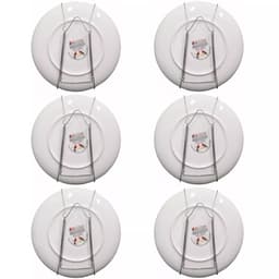 Kit 6 Suportes Mola Aramado Pendurar Pratos Até 30cm Parede