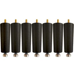 Kit 7 Pés Niveladores Para Cama Box Solteiro ou Casal Extensíveis Pretos