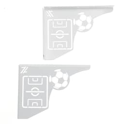 Mão Francesa Decorativa 20cm Campo de Futebol Aço Branco par